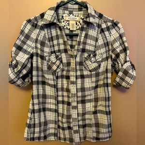 Black and Grey plaid shirt